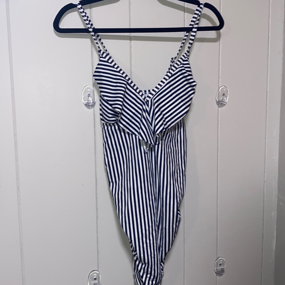 Stripped bathing suit